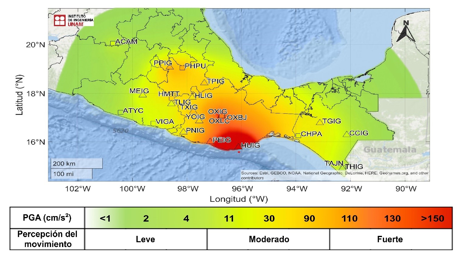 Figura 2. Mapa intensidad