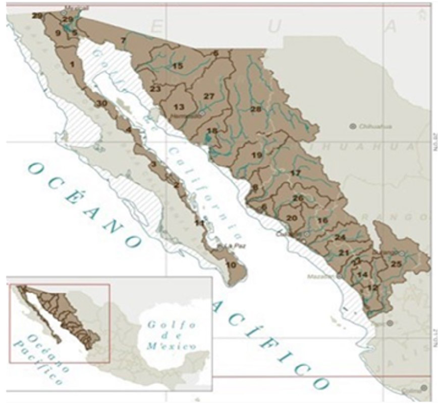 Imagen cuenca golfo de california