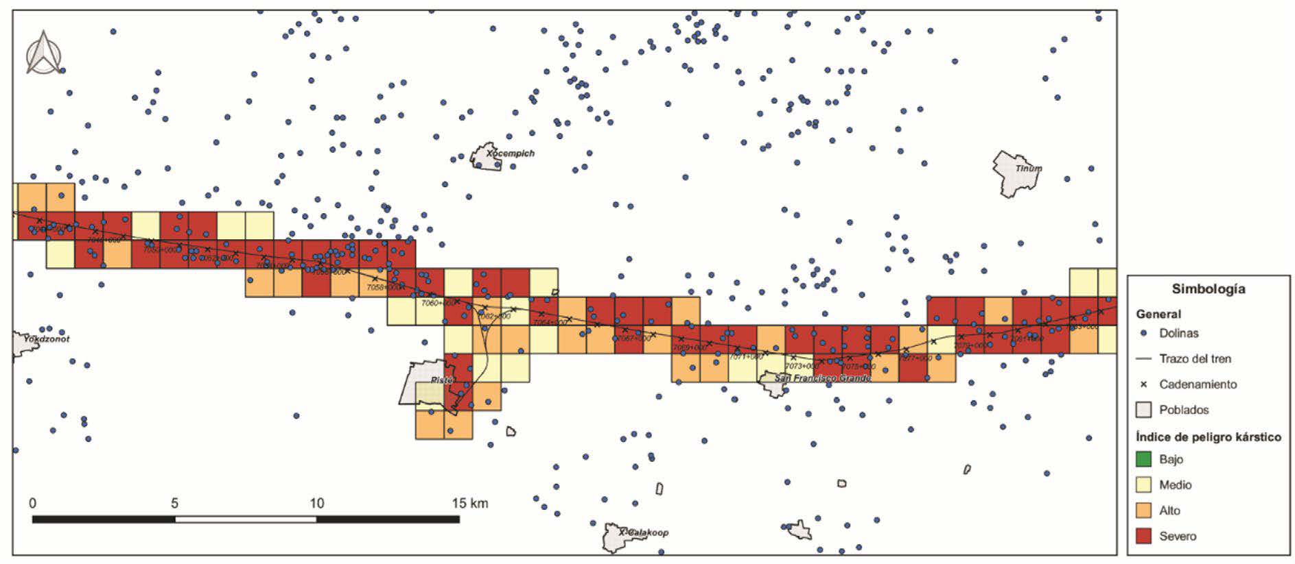 Figura 1. Resultados del Índice de Peligro Kárstico