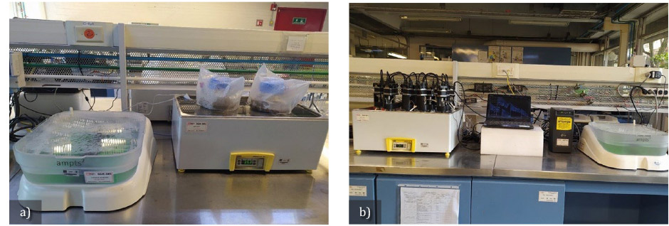 Figura 3. Fermentación (a) y prueba PBM (b) (Mosquera-Toscano et al., 2023)