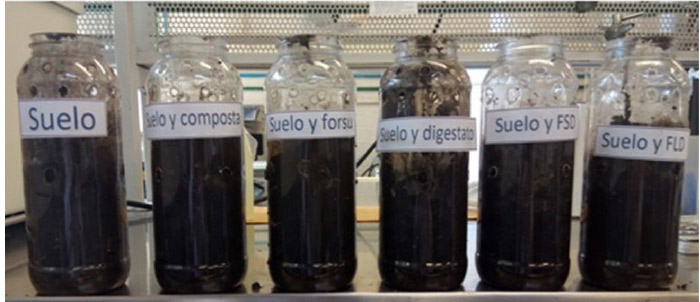 Figura 5. Incubaciones en suelo para evaluación del nitrógeno.