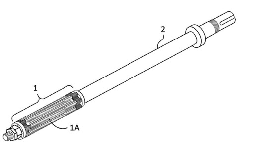 Figura 2. Tornillo de rodillos invertido, empleado para impulsar la cadena roscada