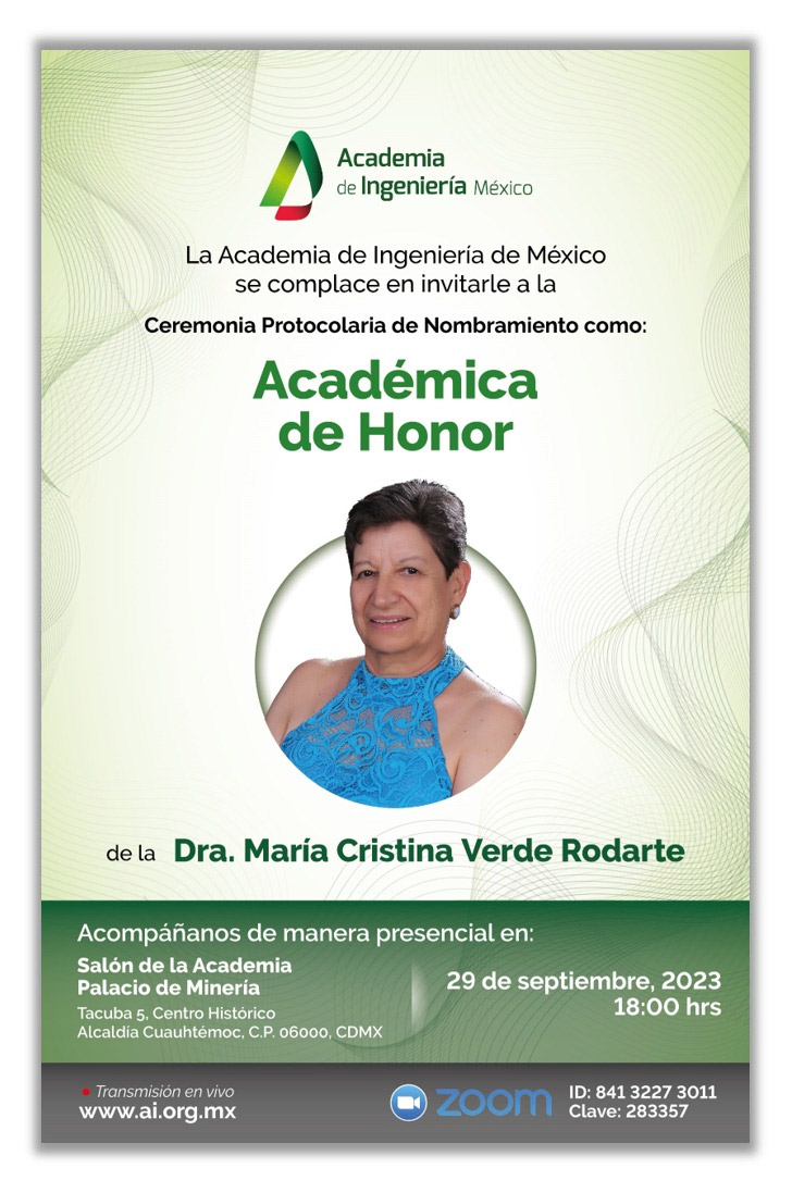 Cartel Ceremonia Académica de Honor de la Dra. Cristina Verde
