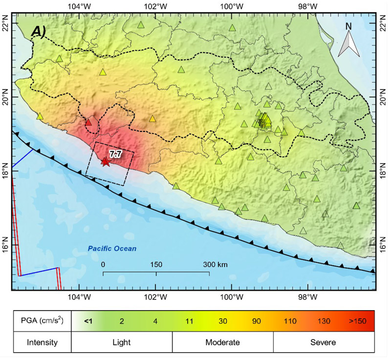 Ground motion parameters maps.