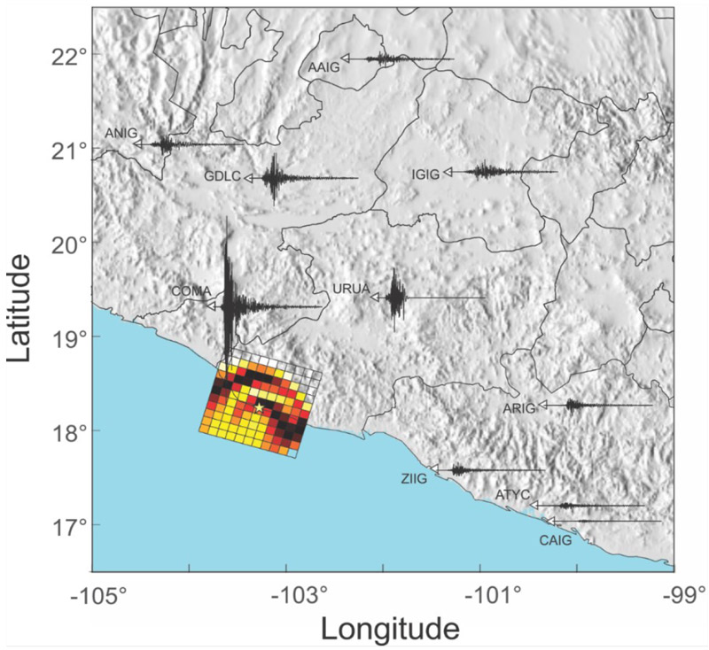 Finite fault model  epicenter